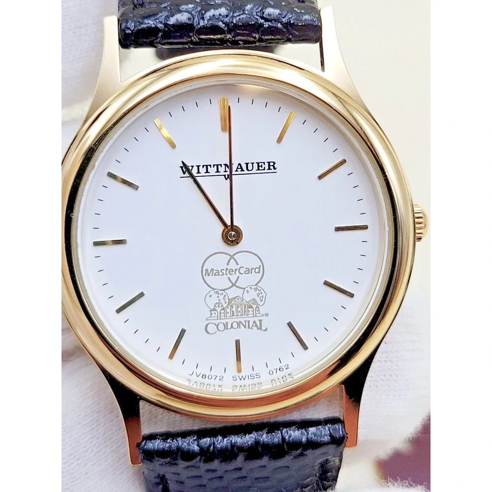Wittnauer JV8072 Men's Dress Watch MasterCard Premier Colonial Swiss Quartz NWT